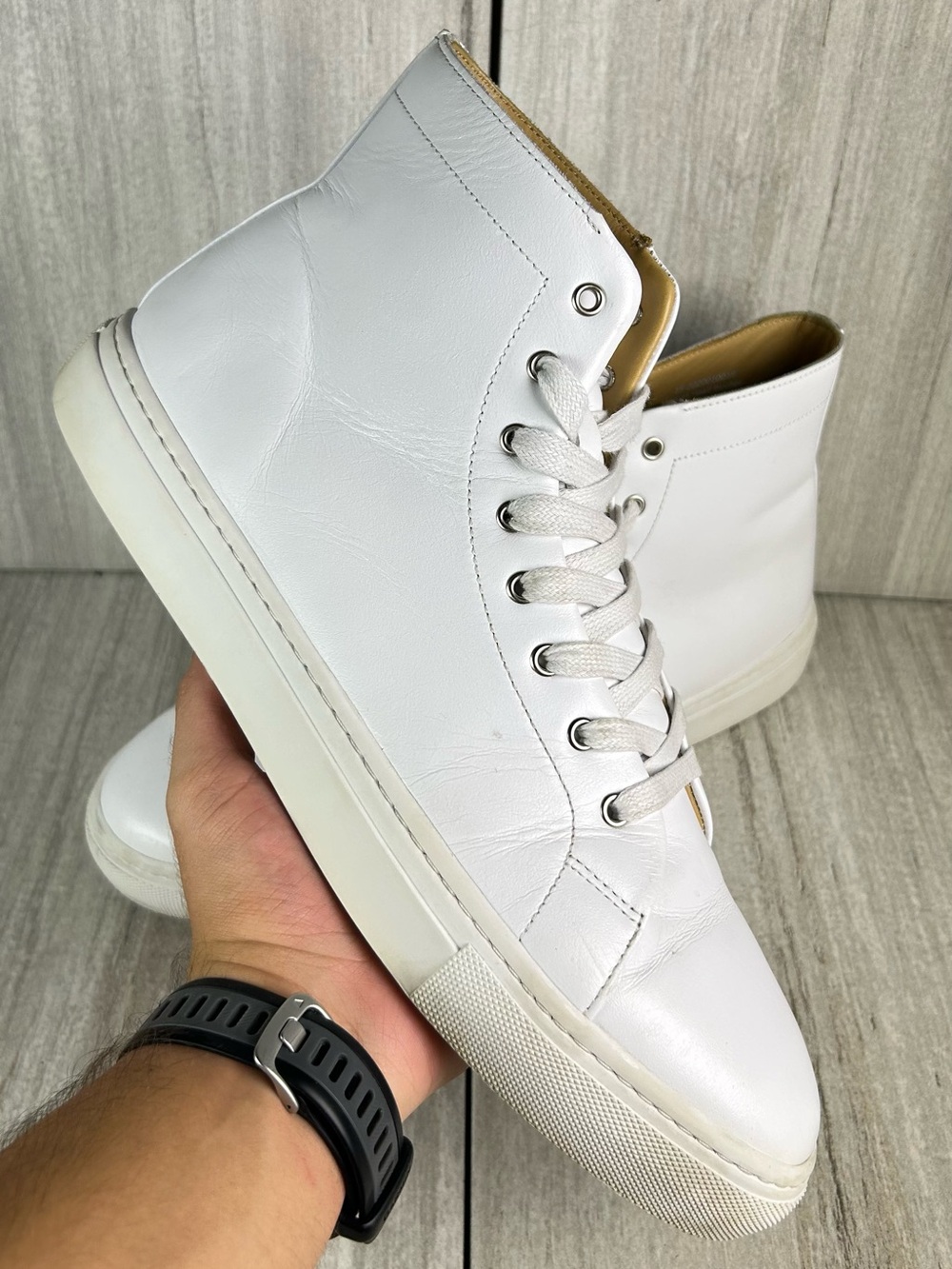 Thursday Boot Company Premier White High-Top Leather Sneaker Boot Mens Size 11.5